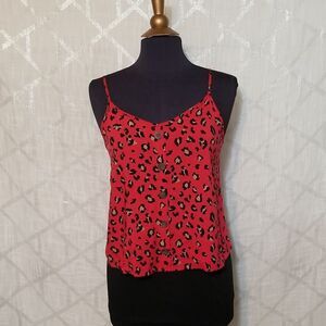 Papaya Top Strappy Womens Size Small Animal Cheetah Print Y2k Summer